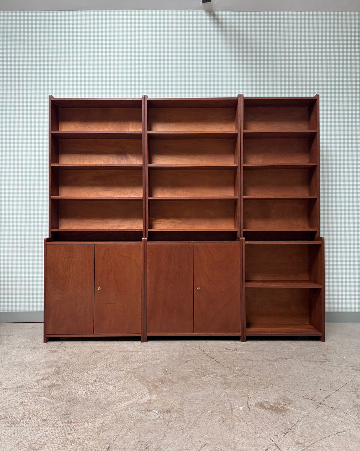 Vintage teak library from the 1960s.