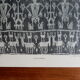 Ancienne planche illustrative tissu funéraire des Indes Néerlandai