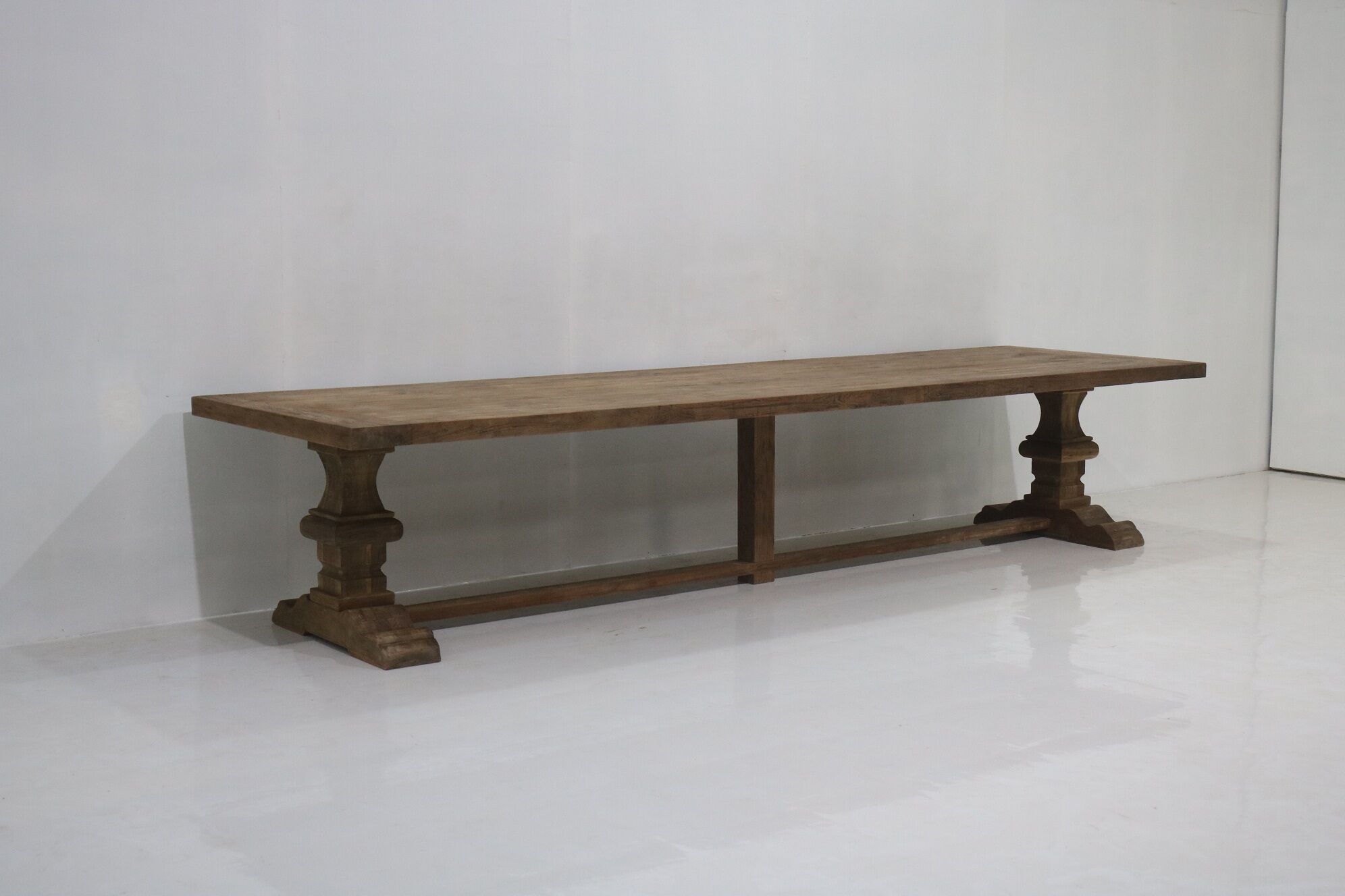 Old wooden monastery table - Spirito 400 by 100 cm