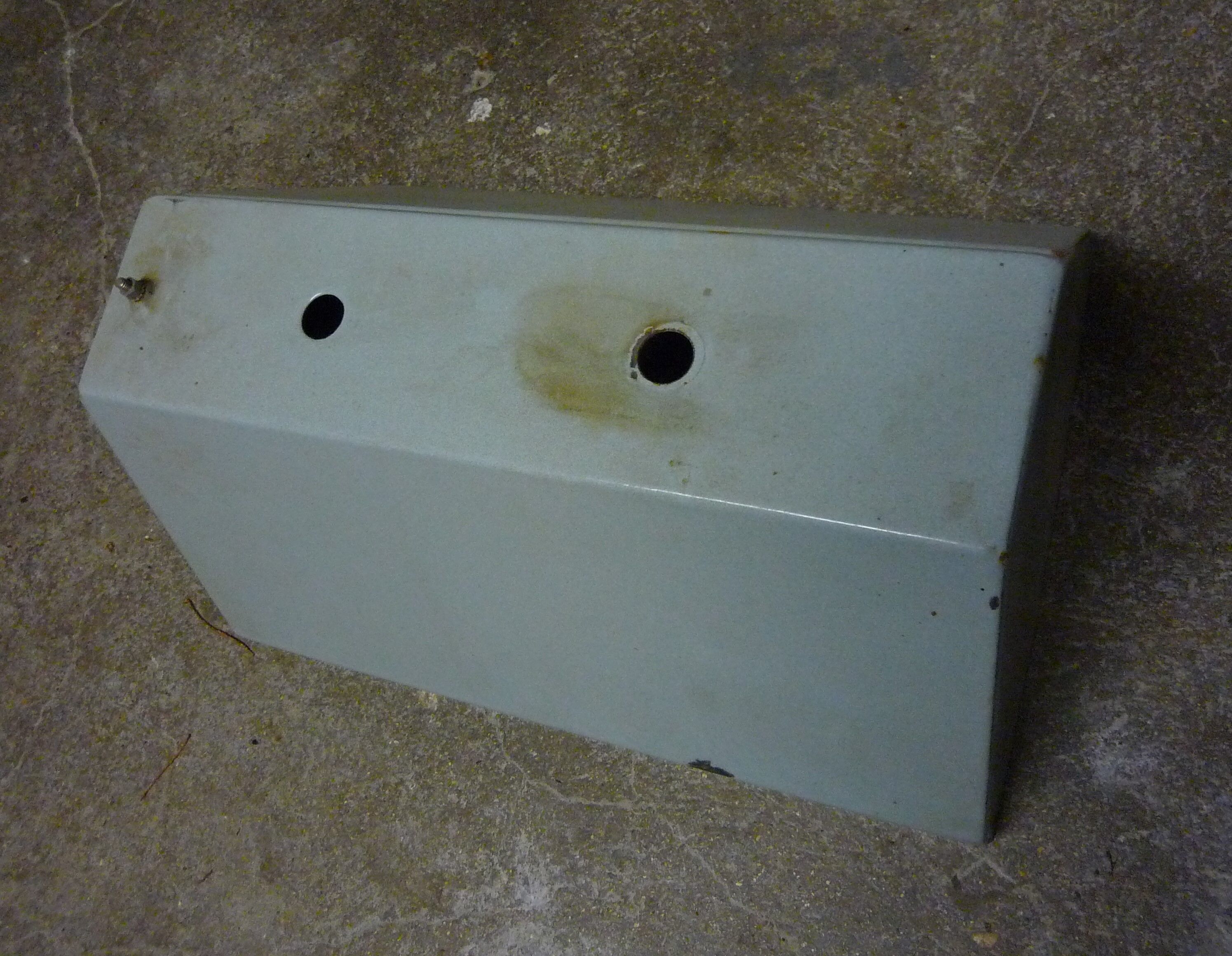 Industrial suspension in enamelled folded metal, vintage 60s