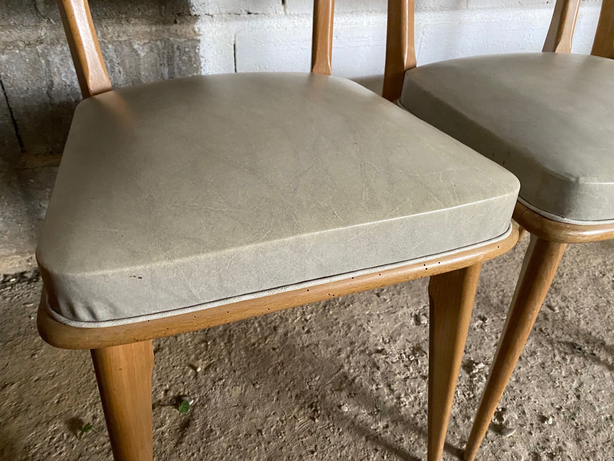 Set of 6 vintage 50s Scandinavian chairs