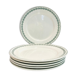 6 plates Sarreguemines Nobilis decoration crown