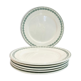 6 plates Sarreguemines Nobilis decoration crown