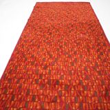 Red Wool Carpet with Original Design, 1960s