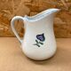 Antique Deshoulleres Deswarte Pitcher White Ceramic Painted Decor Vintage
