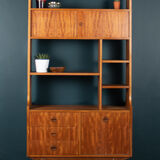 Retro Teak 1960s Two Sided Mid Century Room Divider Bookcase Shelving