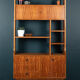 Retro Teak 1960s Two Sided Mid Century Room Divider Bookcase Shelving