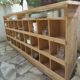 Vintage pitch pine furniture, 30 lockers, 1 niche.