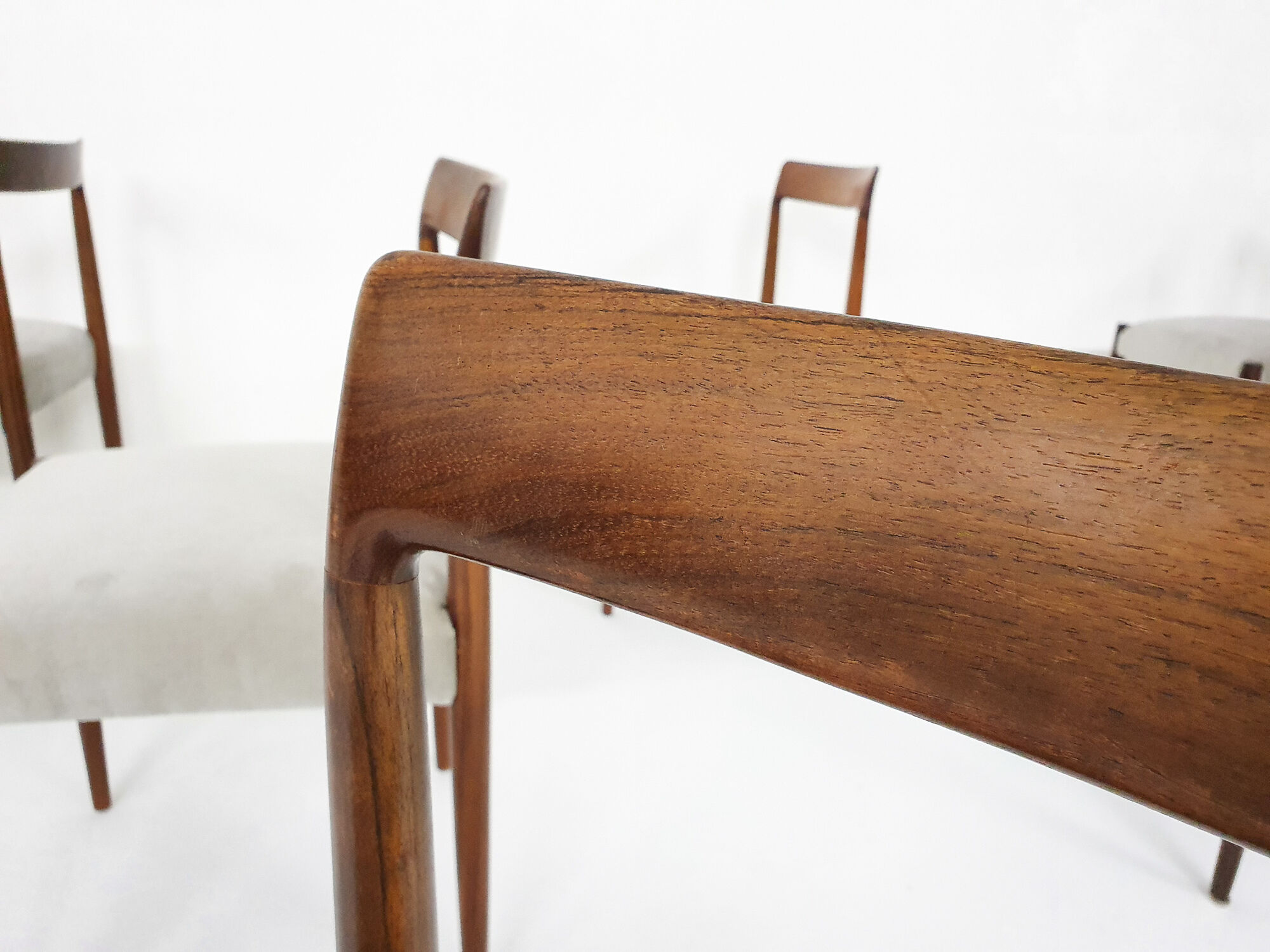 Set of eight rosewood dining chairs by Lubke, Germany 1960's