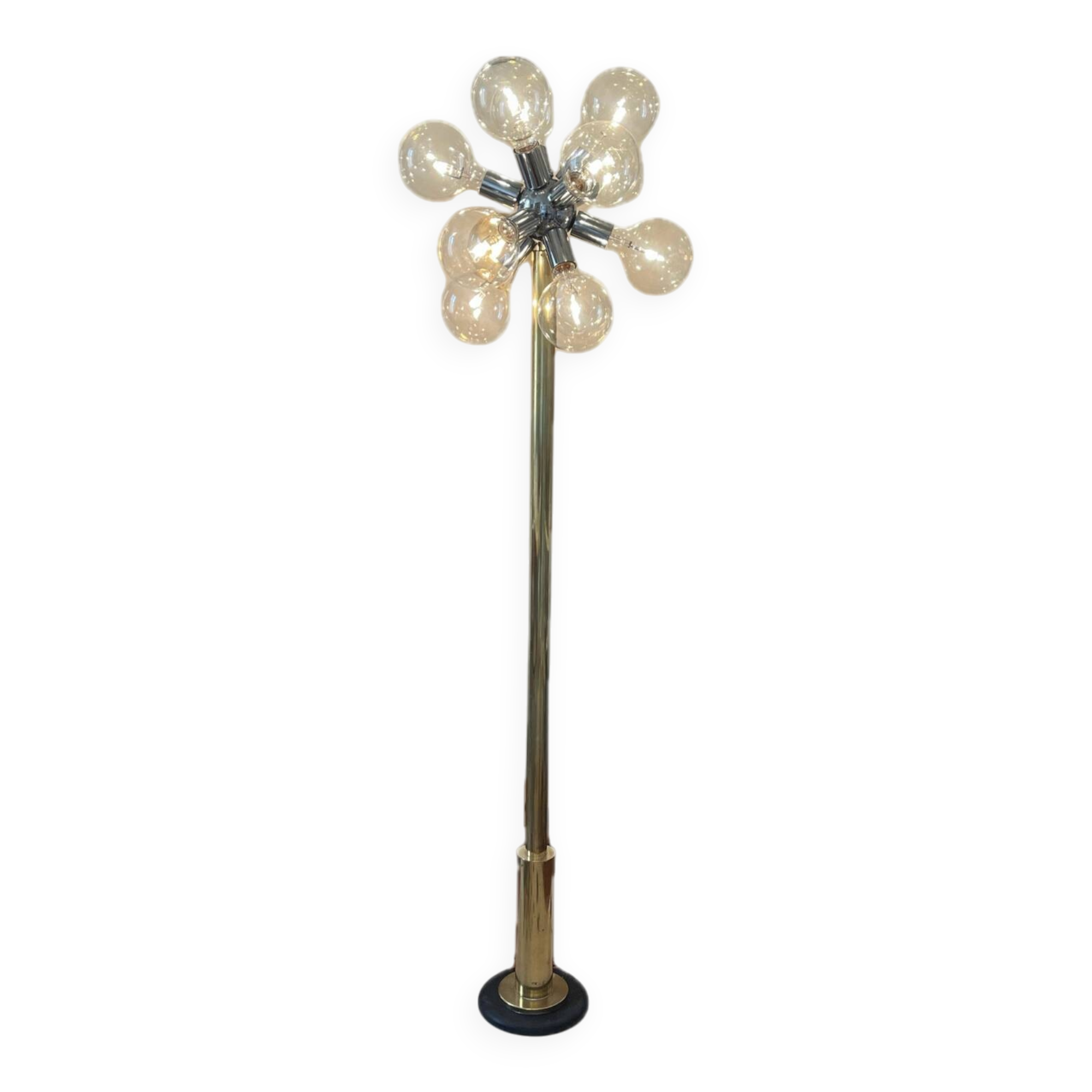 Sputnik floor lamp brass