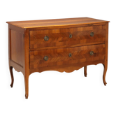 Antique baroque commode in walnut and bronze, Italy, 18th century.