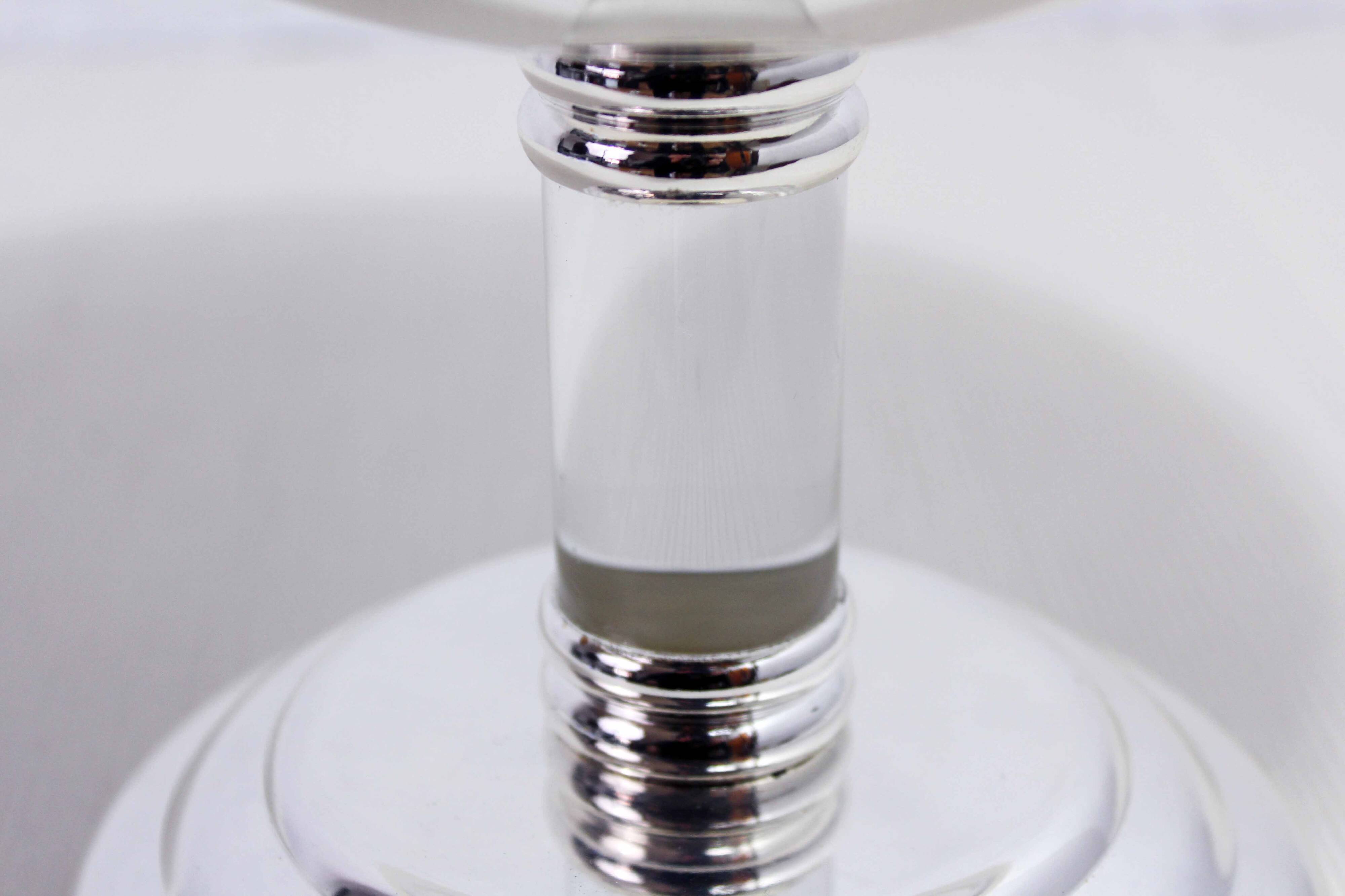 Silver-plated and lucite cup