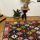 Gorgeous old Romanian kilim, geometrical design, colorful wool tapis kilim Tapis roumain