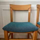 6 solid elm chairs from the 1970s