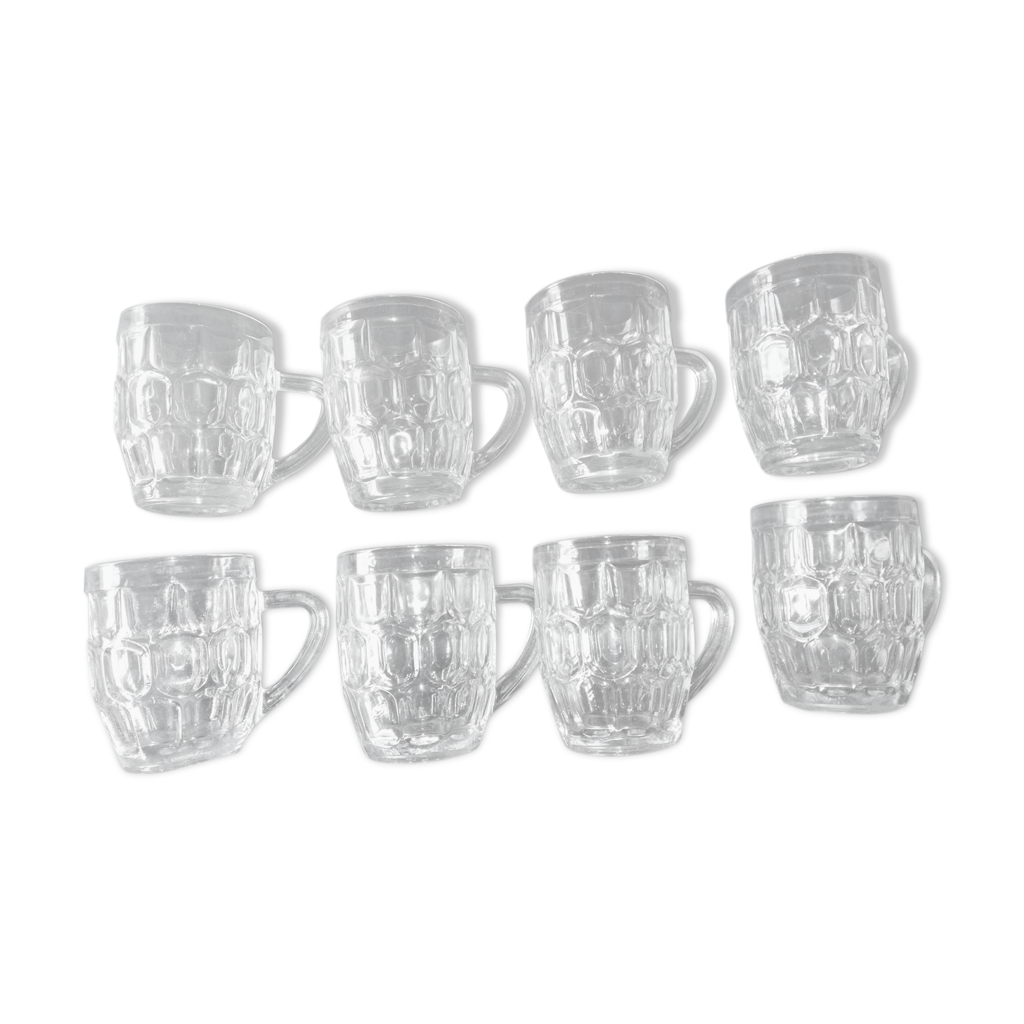 Set of 8 glass mug