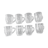 Lot de 8 chope en verre