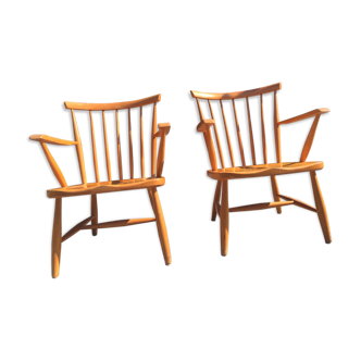 Paire de fauteuils scandinave  1960