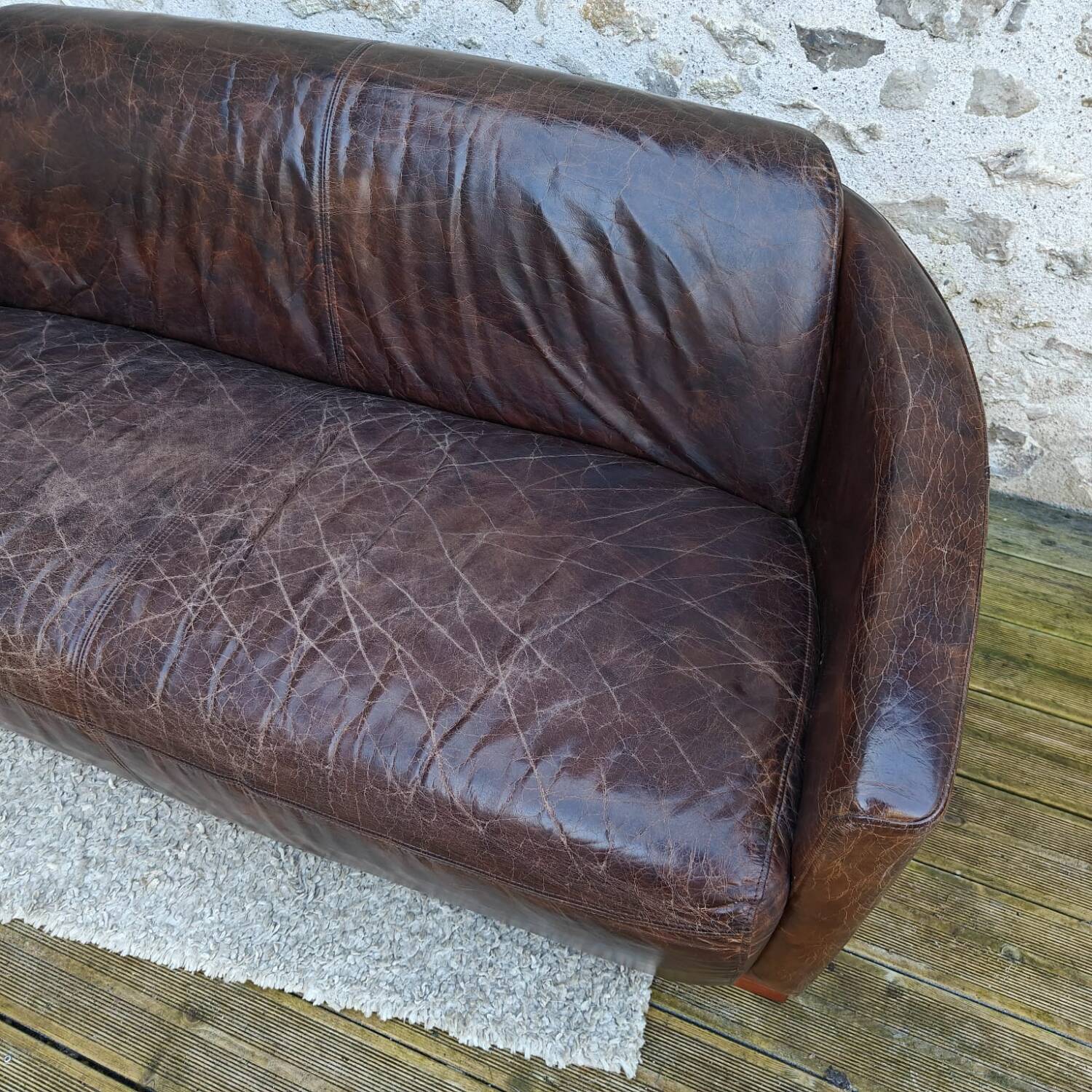 Leather club sofa