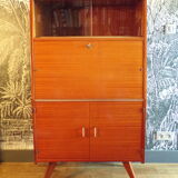 Vintage secretary in varnished teak