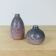2 vases céramiques signés roses, vintage