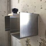 "Zig-zag" satin stainless steel shelf by Joelle Ferlande and François Monnet