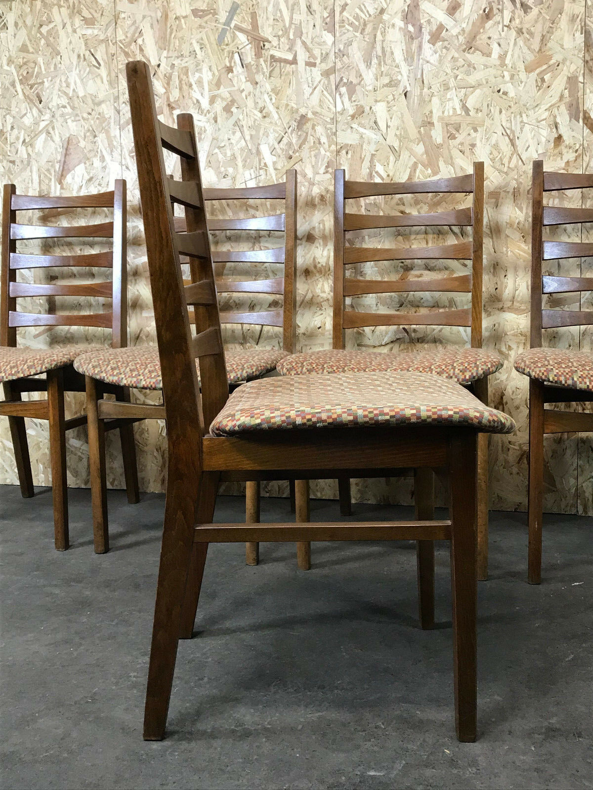 5x 60s 70s chairs dining chair dining chairs Danish design 60s