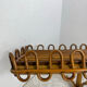 Shelf or wall console in rattan and bamboo