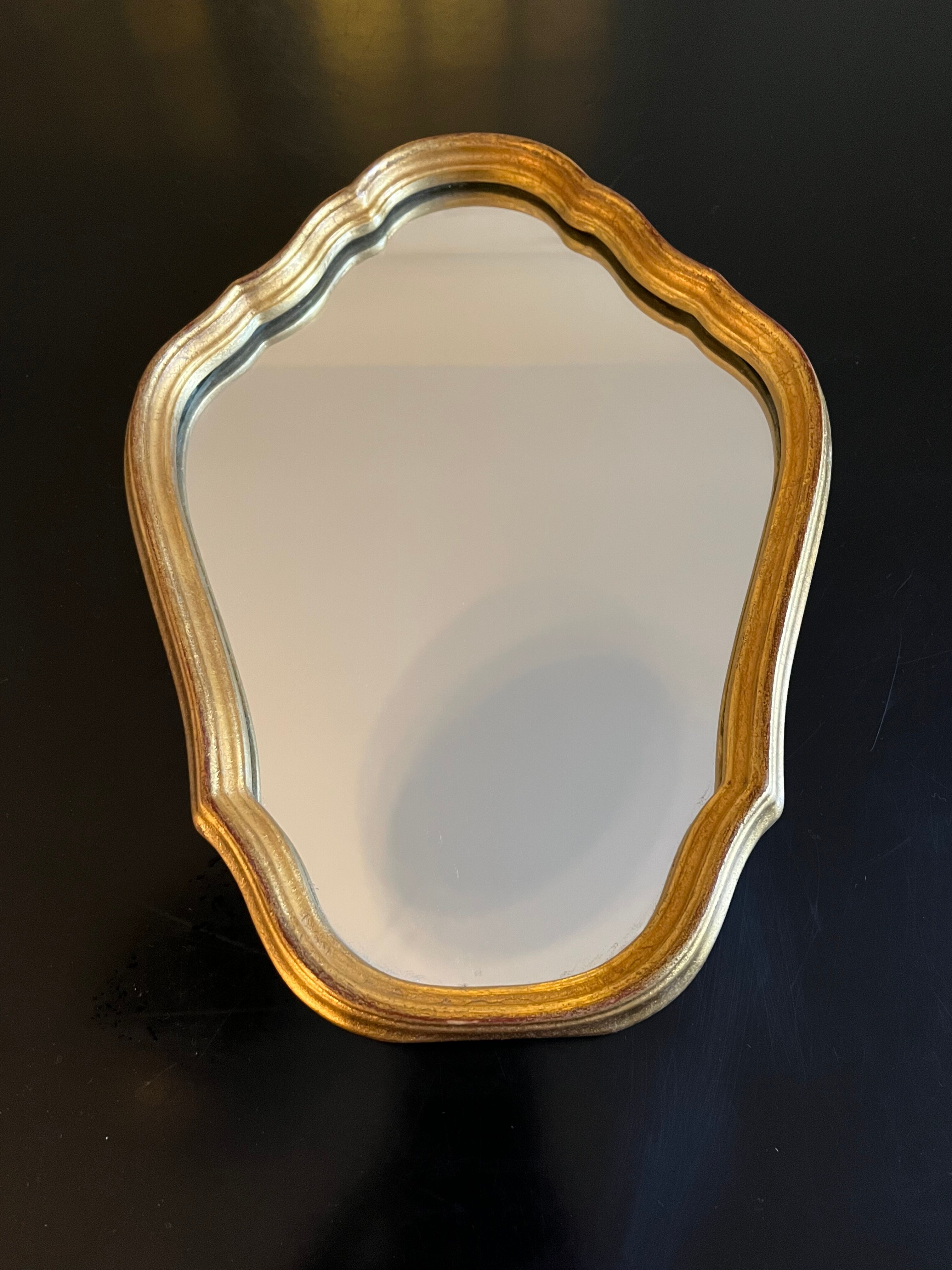 Gilded wooden table mirror
