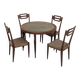 Interwar Italian Rationalist Set: Table and 4 Chairs