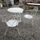 Salon de jardin en fer forgé , 1 table + 3 fauteuils