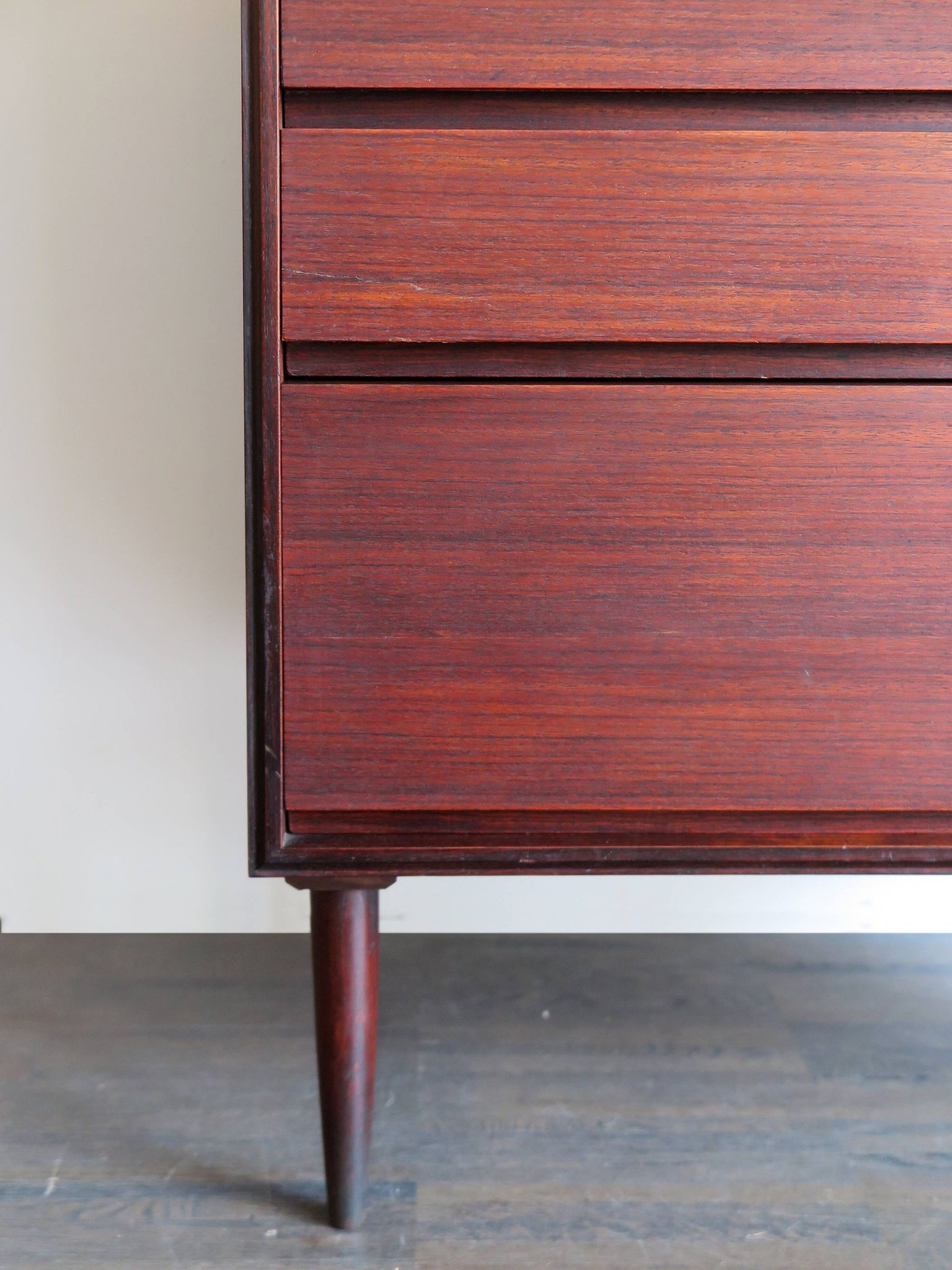 Scandinavian midcentury darkwood chest of drawers 1950s