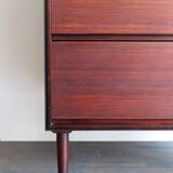 Scandinavian midcentury darkwood chest of drawers 1950s