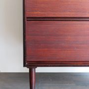 Scandinavian midcentury darkwood chest of drawers 1950s