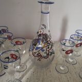 Sevres crystal carafe glass liqueur service