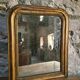 Antique French Louis Philippe mirror, gilded mercury mirror, 19th century.