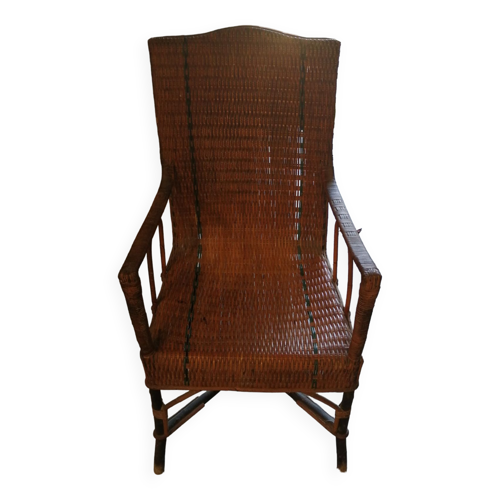 Vintage rattan / osier armchair
