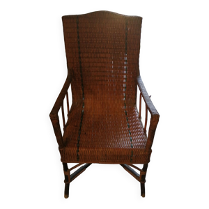 Fauteuil rotin/osier vintage