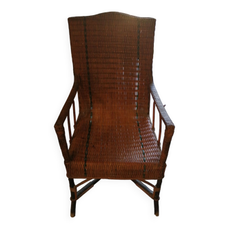 Vintage rattan / osier armchair