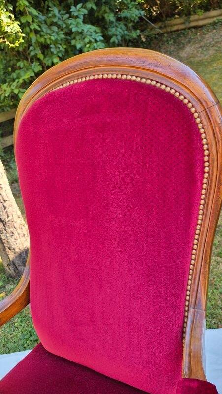 Voltaire armchair and 2 chairs