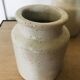 3 white jars, stained in glazed earth