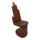 Sculpted wooden chair in the shape of a hand, 1960.