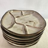 6 plates signed Gerard Hoffmann Vallauris