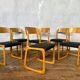 Set of 6 vintage bentwood sleigh chairs by Baumann - 1960s