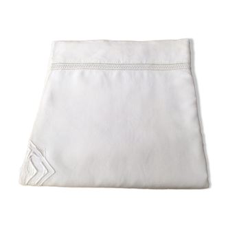 Drap lin ancien monogramme a d 224 x 312 cm