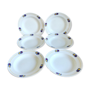 Lot de 6 anciennes assiettes