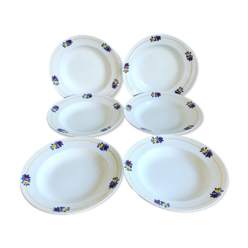 Lot of 6 old plates
