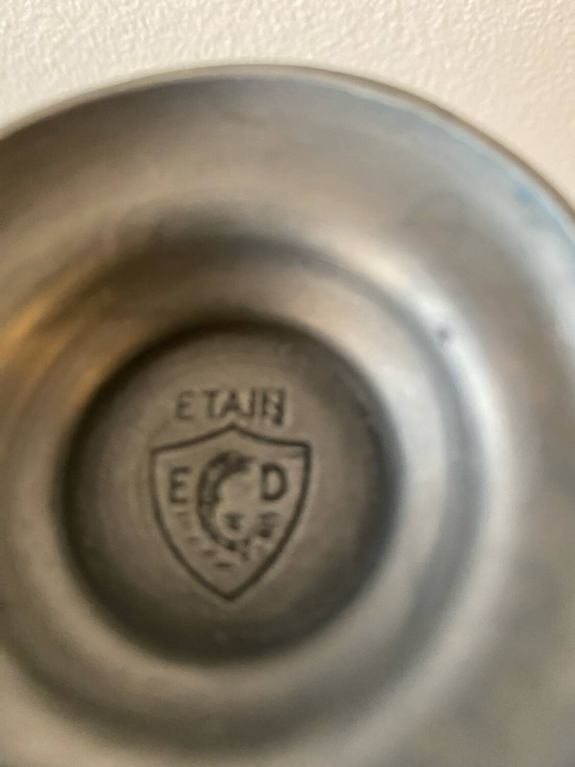 Small pewter soliflore vase