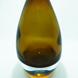Scandinavian amber glass vase