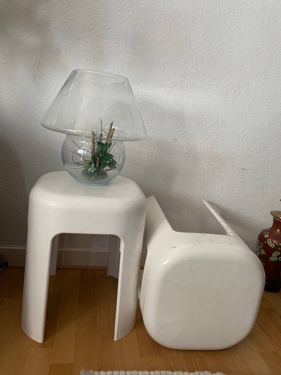 Vintage plastic stool from the 70s