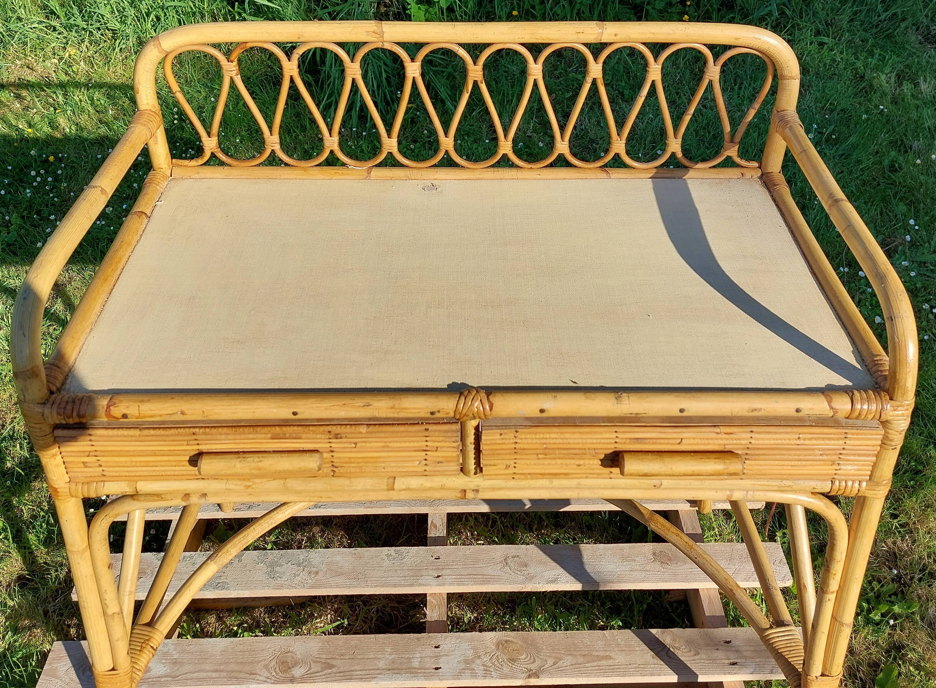 Rattan desk